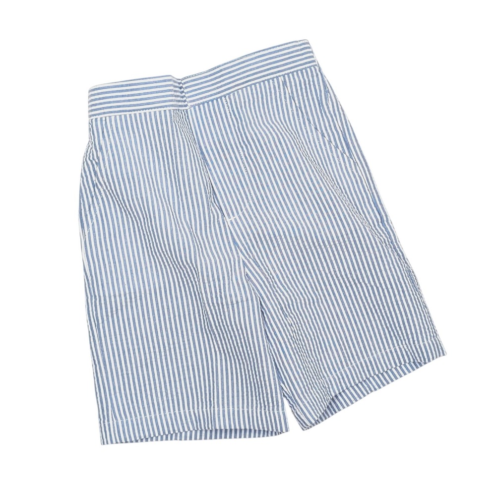 Nursery Rhyme Baby Boy Blue White Seersucker Shorts 12M NWT Elastic Waist